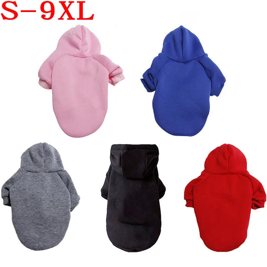 Solid Dog Jacket Coat Hoodies Sweatshirt  pet Clothes for Samll Medium Large Dogs Labrador French Bulldog Yorkshire Outfit S-9XL