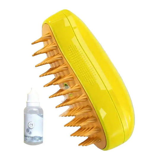 Steamy Dog Brush Electric Spray Cat Hair Brush 3 In1 Dog Steamer Brush For Massage Pet Grooming Cat Hair Brush For Removing