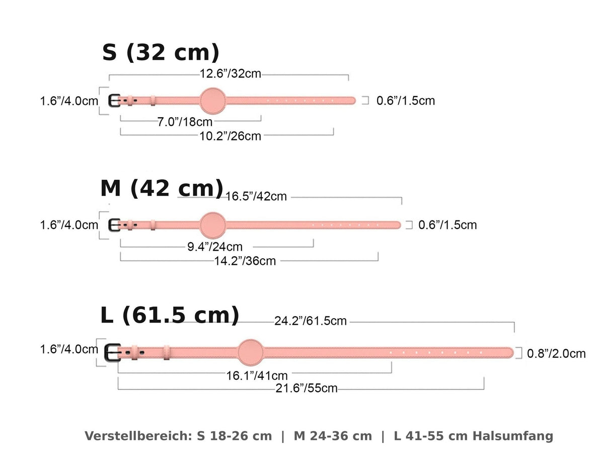 VicoTrack AirTag-Halsband mit Gravur (personalisierbar)